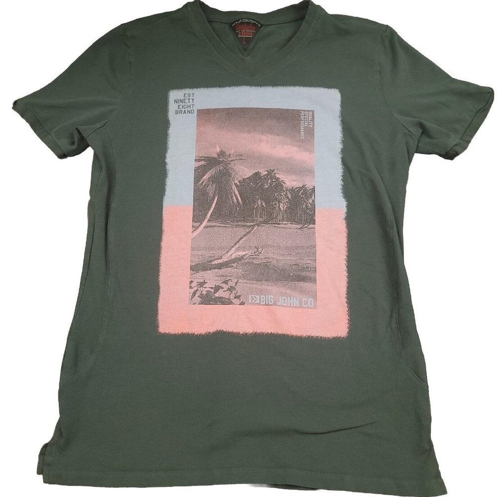 Big John Jeans Womens L T-Shirt‎ British Indigo Garment Co Graphic Tee